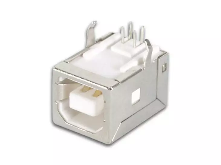 USB B FEMALE, SINGLE CONNECTOR 90°, PCB MOUNT - USB liittimet - CC089 - 1