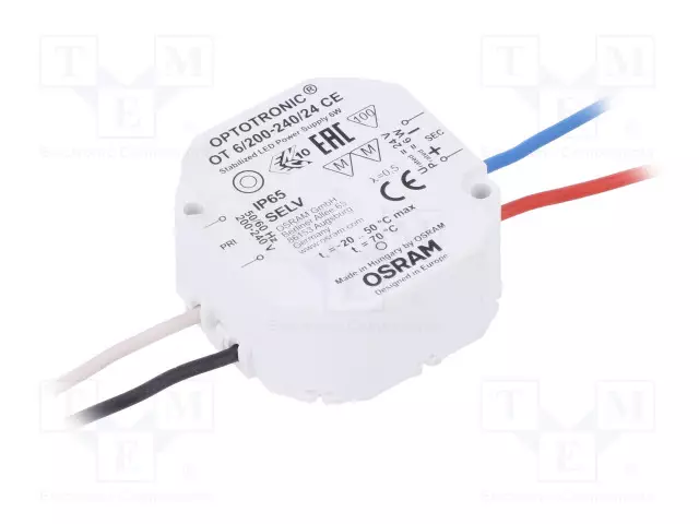 VIRTALÄHDE: IMPULSSI - LED - 6W - 24VDC - 250MA - 198÷264VAC - IP65 - 80% - LED teholähteet - 4008321113269 - 1