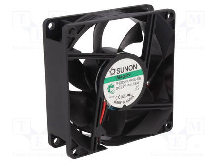 LAITETUULETIN - DC - 24VDC - 80X80X25MM - 101,4M3/H - 44,7DBA - DC 24V tuulettimet - PF80252V1-A99-A - 1