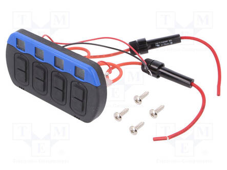 PAINOKYTKIN - AS: 2 - SPST X4 - 10A/24VDC - ON-OFF - IP66 - Standardikytkimet - PR18-H4A-242A32AA - 1