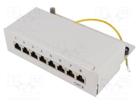 LIITIN: RJ45 - PATCH PANEL - CAT: 6 - HARMAA - IDC - PORTTIEN LUKU: 8 - RJ liittimet - LOG-NP0016A - 1
