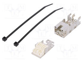 LIITIN: RJ45 - PISTOKE - PIN: 8 - CAT: 6A - SUOJATTU - 8P8C - JOHTOON - RJ liittimet - IE-BI-RJ45-FJ-A - 1