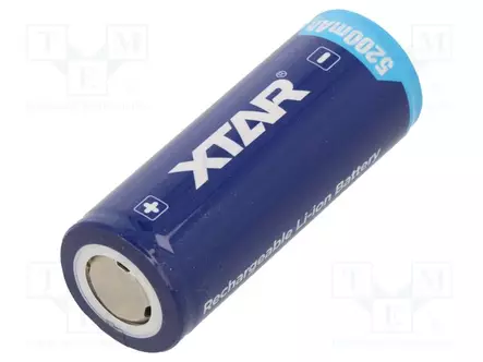 AKKU: LI-ION - 26650 - 3,6V - 5200MAH - Ø26,6X68MM - 7A - Akut - ACCU-26650-5.2-7A - 1