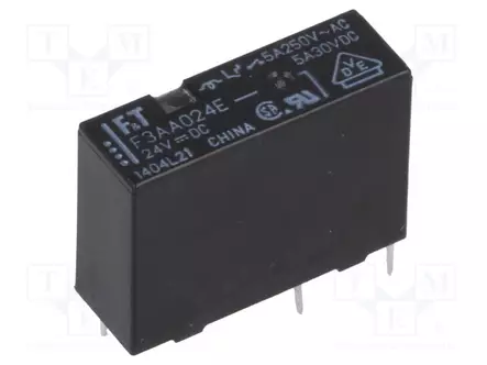 RELE - SPST-NO - UKELAN: 24VDC - 5A - 5A/250VAC - Pienoisreleet - FTR-F3AA024E-HA - 1