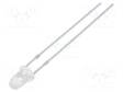 LED - VIHREÄ - 3MM - 15000MCD - 25° - ETUOSA: KUPERA - 2,8÷3,6VDC - Pyöreät LEDit - FYL-3014PGC1A - 1
