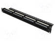 LIITIN: RJ45 - PATCH PANEL - CAT: 6 - RACK - MUSTA - PORTTIEN LUKU: 24 - RJ liittimet - LOG-NP0004A - 1