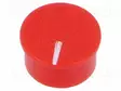 CAP - PLASTIC - PUSH-IN - PUNAINEN - INDICATOR: VALKOINEN LINE - Potentiometrien nupit - CL177905A - 1