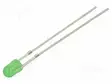 LED - KELTAVIHREÄ - 3MM - 150÷220MCD - 40° - ETUOSA: KUPERA - 2,1÷2,6VDC - Pyöreät LEDit - OSG8HA3C44A - 1