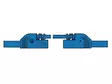 CONTACT PROTECTED MEASURING LEAD 25cm, BLUE, ONWARD OUTLET 4mm - MLB-SH/WS25/1 - Hirschman mittajohdot - HM0421S25A - 1