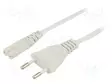 KAAPELI - 2X0,5MM2 - CEE 7/16 (C) PISTOKE,IEC C7 NAARAS-PVC - 3M - Tietokone- ja laitejohdot - AK-RD-07A - 1