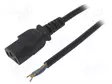 KAAPELI - 3X0,5MM2 - IEC C13 NAARAS-JOHDOT - PVC - 1,5M - MUSTA - 10A - Tietokone- ja laitejohdot - AK-OT-02A - 1
