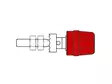 POLE TERMINAL WITH CLAW EDGE, RED, 4mm - PK10A - Hirschman runkoliittimet - HM2410A - 1