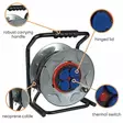 PROFESSIONAL NEOPRENE CABLE REEL WITH ANTI-TWIST SYSTEM - 25 m - 3G2.5 - 4 SOCKETS - FRENCH SOCKET - Johtokelat - ECR25NP25A - 5