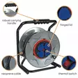 PROFESSIONAL NEOPRENE CABLE REEL WITH ANTI-TWIST SYSTEM - 40 m - 3G2.5 - 4 SOCKETS - FRENCH SOCKET - Johtokelat - ECR40NP25A - 5