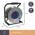 PROFESSIONAL NEOPRENE CABLE REEL WITH ANTI-TWIST SYSTEM - 40 m - 3G2.5 - 4 SOCKETS - FRENCH SOCKET - Johtokelat - ECR40NP25A - 6