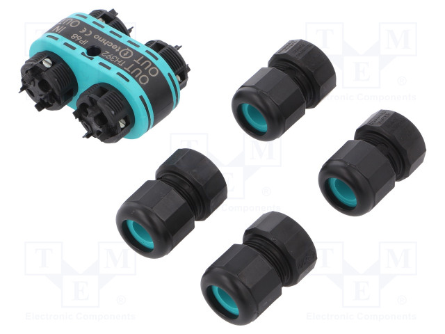 AC LIITIN-RUUVI TERMINAALI - TH392 - 17,5A - 450V - NAVAT: 4 - AC liittimet ja rungot - THB.392.A4A - 1