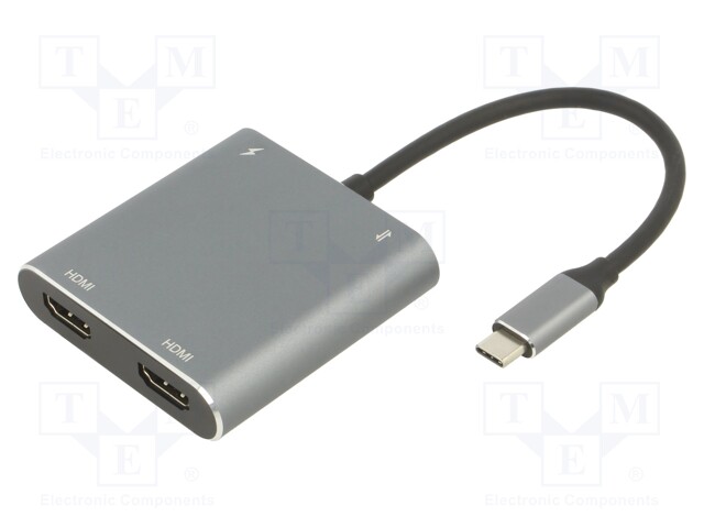 ADAPTERI - OTG,USB 3.0 - NIKKELÖITY - 0,15M - MUSTA - 4K,UHD 2160P - PVC - USB kaapelit ja adapterit - CU450A - 1