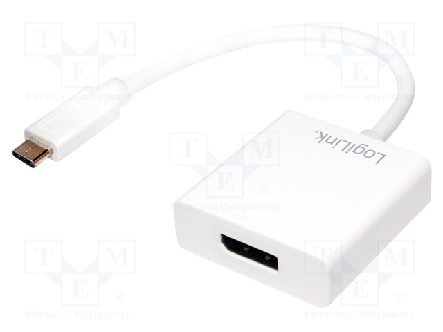 ADAPTERI - USB 3.0 - DISPLAYPORT-PISTORASIA,USB C PISTOKE - 140MM - USB kaapelit ja adapterit - UA0246A - 1