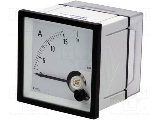 AMPEERIMITTARI - PANEELIASENNETTAVA - I AC: 0÷15A,30A - TRUE RMS - LUOKKA: 1,5 - Analogiset paneelimittarit - EQN72-1530A - 1