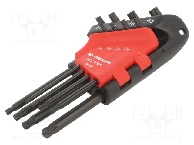 WRENCH: TORX®-SET - SPHERICAL - 9PCS. - Kuusiokolo- ja TORX avaimet - FACOM-89S.JP8A - 1