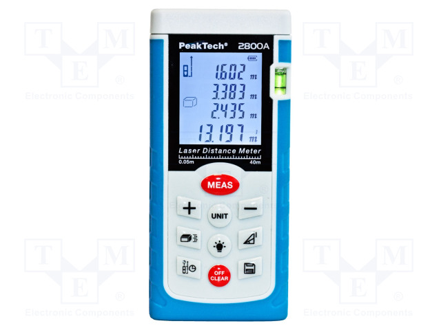 ETÄISYYSMITTARI - LCD - 0,05÷40M - MITT.TARKK: ±2MM - 130G - Etäisyysmittarit - PKT-P2800A - 1