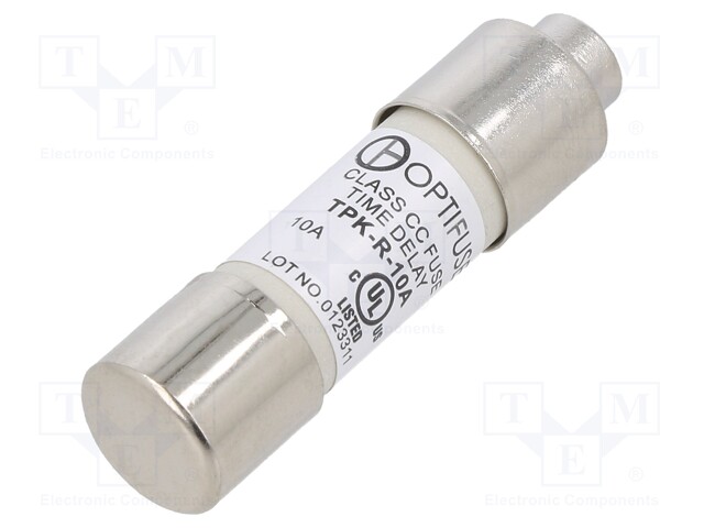 10A - 600VAC - 300VDC - AIKAVIIVESULAKE - Sulakkeet 10,3x38mm - TPK-R-10A - 1