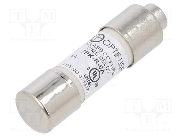 6A - 600VAC - 300VDC - AIKAVIIVESULAKE - Sulakkeet 10,3x38mm - TPK-R-6A - 1