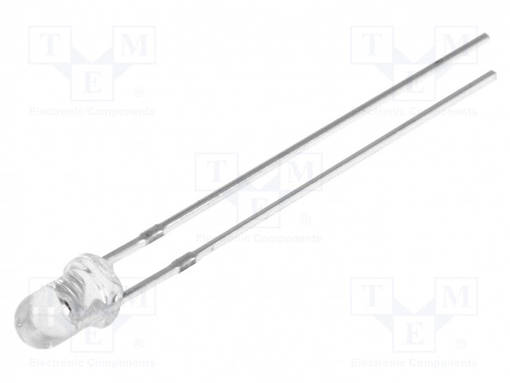 IR-LÄHETIN - 3MM - 45MW - 15° - 1,6÷1,8VDC - ?P MAX: 850NM - THT - 50MA - IR LEDit - OSI3CA3131A - 1