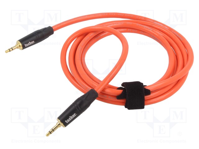 KAAPELI - JACK 3,5MM 3PIN PISTOKE,MOLEMMIN PUOLIN - 2M - ORANSSI - Muut audio-videokaapelit - TAS-TK172PSF-A - 1