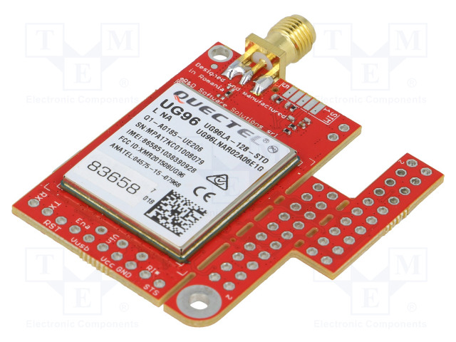 LAAJENNUSLEVY - UART,USB - 3G - IOT - QUECTEL UG96 - 27X45MM - Embedded järjestelmien lisätarvikkeet - UGSM219-UG96-SMA - 1