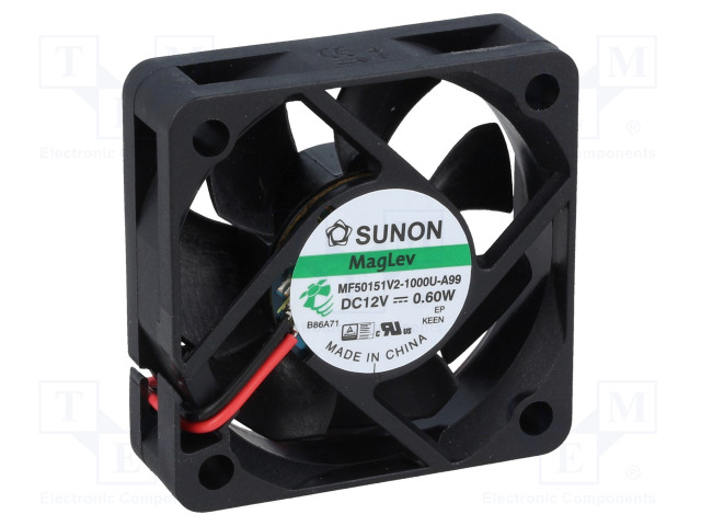 LAITETUULETIN - DC - 12VDC - 50X50X15MM - 21,97M3/H - 29DBA - DC 12V tuulettimet - MF50151V2-A99-A - 1