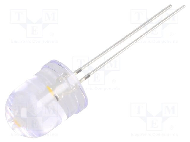 LED - LÄMMIN VALKOINEN - 10MM - 30° - ETUOSA: KUPERA - 2,5÷5VDC - Pyöreät LEDit - OS5MDKA131A - 1