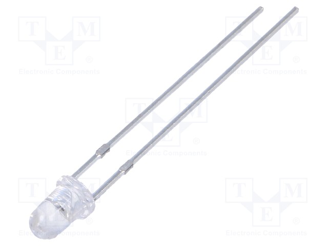 LED - KELTAVIHREÄ - 3MM - 600MCD - 30° - ETUOSA: KUPERA - 1,8÷2,6VDC - Pyöreät LEDit - FYL-3014SUGC1A - 1