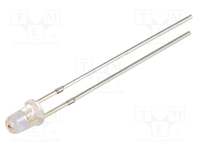 LED - PUNAINEN - 3MM - 15° - ETUOSA: KUPERA - 2÷2,5VDC - LIIT.MÄÄRÄ: 2 - Pyöreät LEDit - OSR9CA3A11A - 1
