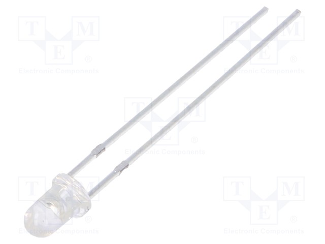 LED - VIHREÄ - 3MM - 15000MCD - 25° - ETUOSA: KUPERA - 2,8÷3,6VDC - Pyöreät LEDit - FYL-3014PGC1A - 1