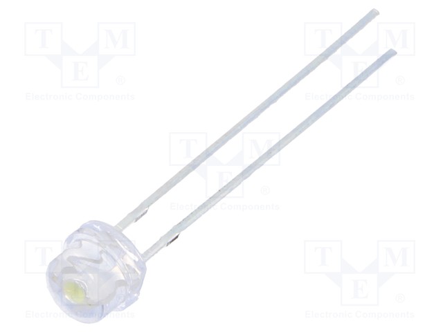 LED - KYLMÄVALKOINEN - 4,8MM - 1800÷2300MCD - 110° - ETUOSA: KUPERA - Pyöreät LEDit - FYL-48D4UWC1A - 1