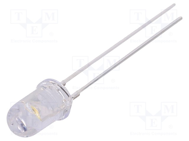 LED - LÄMMIN VALKOINEN - 5MM - 8400÷10000MCD - 60° - ETUOSA: KUPERA - Pyöreät LEDit - OSM54P5161A - 1