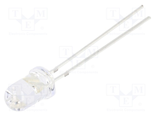 LED - 5MM - ORANSSI - 60000÷75000MCD - 15° - ETUOSA: KUPERA - 1,9÷2,6VDC - Pyöreät LEDit - OS5OGA5111A - 1