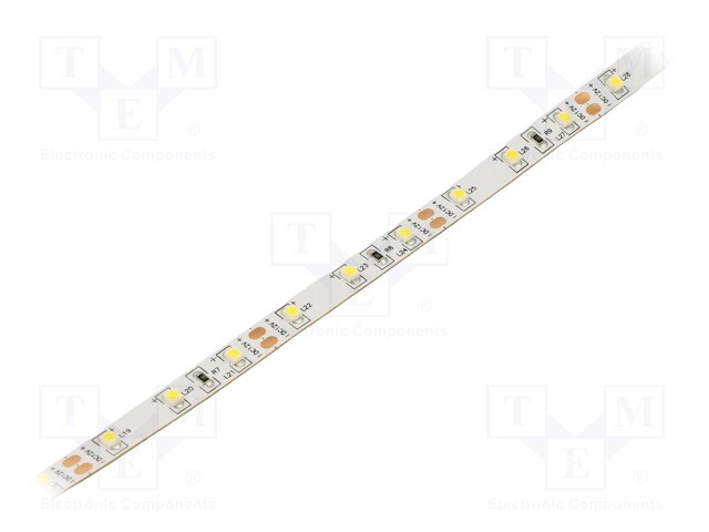 LED-NAUHA - KYLMÄVALKOINEN - 3528 - LED/M: 60 - 8MM - VALKOINEN PCB - LED nauhat ja modulit - HH-60KGG-3528FNA - 1