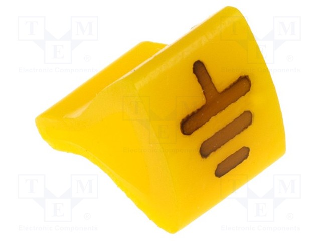 MERKIT - MERKINTÄ: MAADOITUS - 3÷6,5MM - H: 9MM - A: 7MM - -30÷100°C - Kaapeleiden merkintä - MZ-2MASA - 1