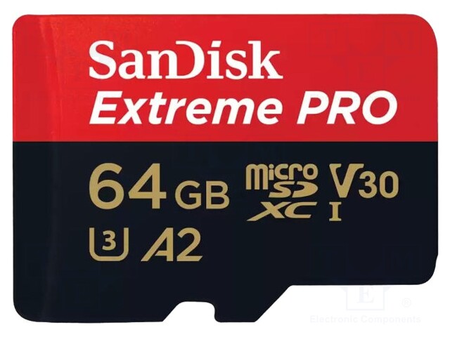 MUISTIKORTTI - MICROSDXC - 64GB - EXTREME PRO,SELOSTUS A2 - W: 90MB/S - Muistikortit - SDSQXCU-064G-GN6MA - 1