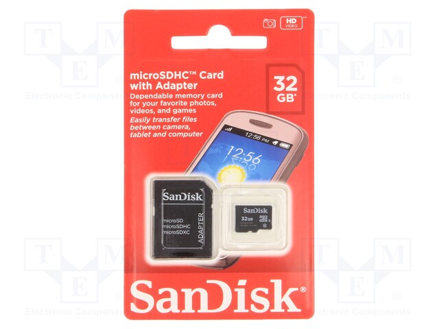 MUISTIKORTTI - MICROSDHC - 32GB - CLASS 4 - SD ADAPTERI - Muistikortit - SDSDQM-032G-B35A - 1