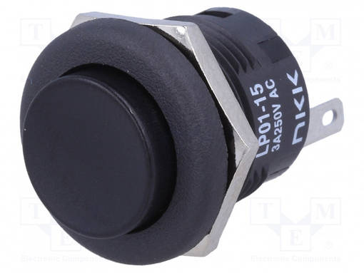 PAINOKYTKIN - AS: 2 - SPDT - 3A/250VAC - 3A/30VDC - ON-(ON) - LP01 - Standardikytkimet - LP0115CCKW01A - 1