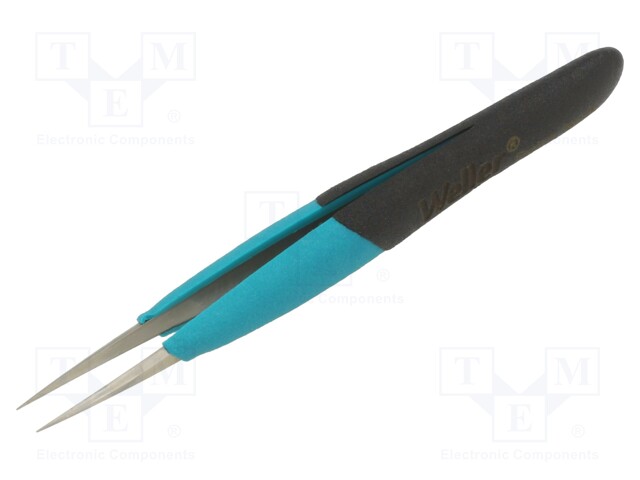 PINSETTI - 120MM - TARKKOIHIN TÖIHIN - TERÄN KÄRJEN MUOTO: TERÄVÄ - Tarkkuus-atulat ja pinsetit - WEL.E3CSA - 1