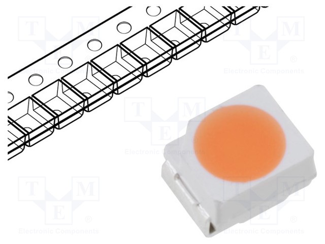 LED - ORANSSI (ORANGE PEACH) - SMD - 3528,PLCC2 - 4÷4,4LM - 2,8÷3,6VDC - Pintaliitos LED - OSCG4LS1C1A - 1