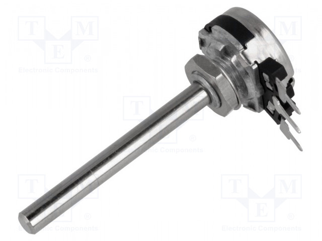 POTENTIOMETRI: AKSIAALINEN - YKSIKIERROS - 1KOHM - 200MW - THT - 4MM - MONO - Hiilipotentiometrit - T16SH-1KA - 1