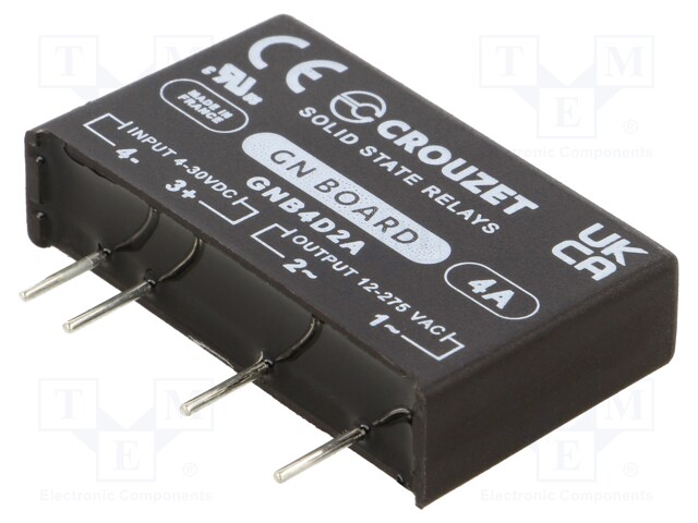 RELE: PUOLIJOHDE - 4÷30VDC - 12÷275VAC - PCB - VERSIO: TASAVIRTA- - Puolijohdereleet - GNB4D2A - 1