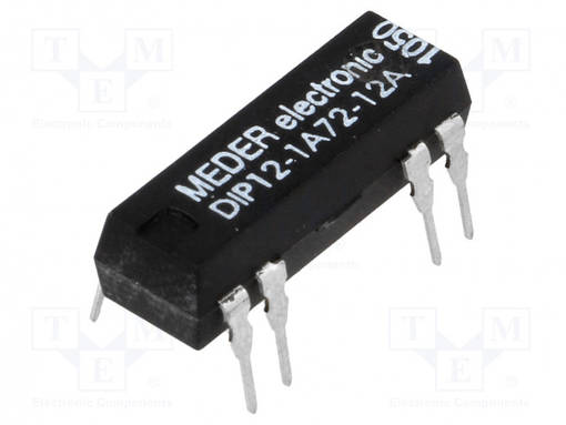 RELE: TYHJIÖRELE - SPST-NO - UKELAN: 12VDC - 1A - MAX.200VDC - 145MW - PCB - Reedreleet - DIP12-1A72-12A - 1