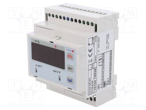 SÄÄDINMODULI - LÄMPÖTILA - SPDT - DIN-KISKOLLE - -10÷50°C - 230VAC - Säädinmoduulit - SCD210E3A - 1
