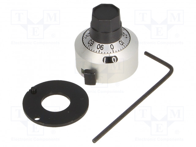 TARKKUUSNUPPI - LASKURIN KANSSA - AKSELIN HALK: 6,35MM - Ø22,2X22MM - Monikierrosnupit - H-22-6A - 1